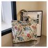 Canvas Tote Handbag - Small Summer Shoulder Bag for Women