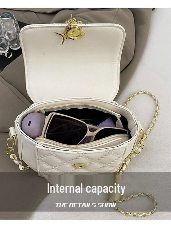 Damen Umhängetasche mit Diamantenmuster: 2025 Frühling/Herbst Achselkette Schultertasche Handtasche