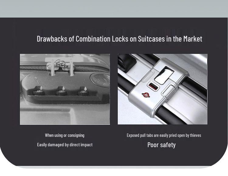 30-Inch Large Capacity Suitcase with Silent Wheels, Pressure-Resistant, Scratch-Resistant, and Combination Lock