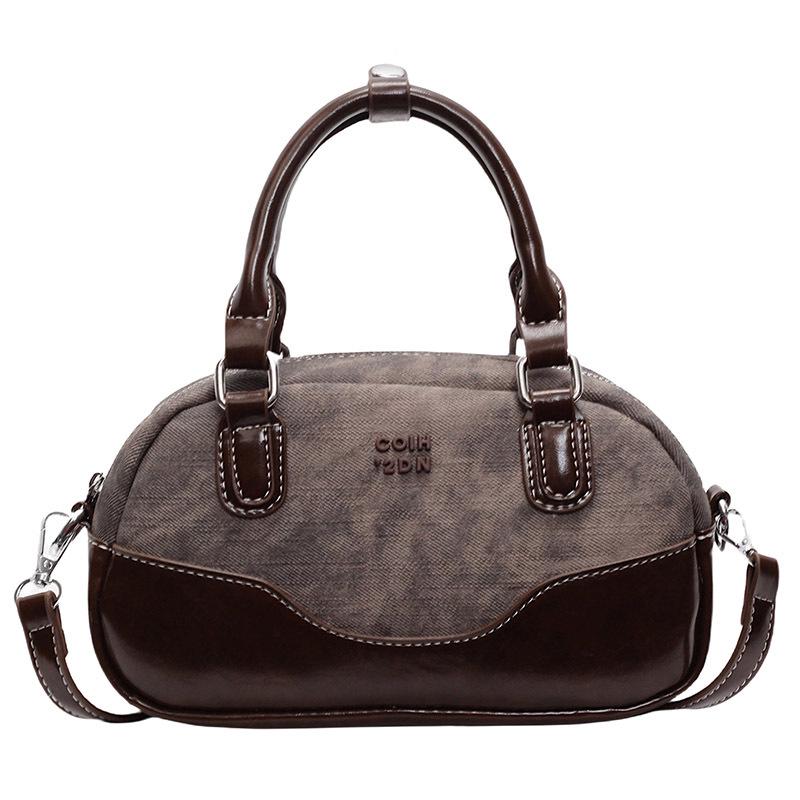 2024 Autumn/Winter Small High-End Fashion Handheld Bowling Bag & Crossbody Commute Shoulder Bag for Women.