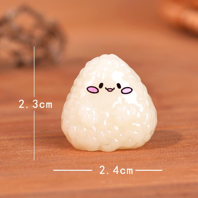 

Dragon Boat Festival Cartoon Small Zongzi, Micro-landscape Gardening Resin Small Decorative Items, Cute Round Zongzi Decorative Accessories Smiling Face brown