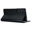 For Sony Xperia 1 V Stand Flip Wallet Crazy Horse Texture Genuine Cow Leather Cover Phone Case