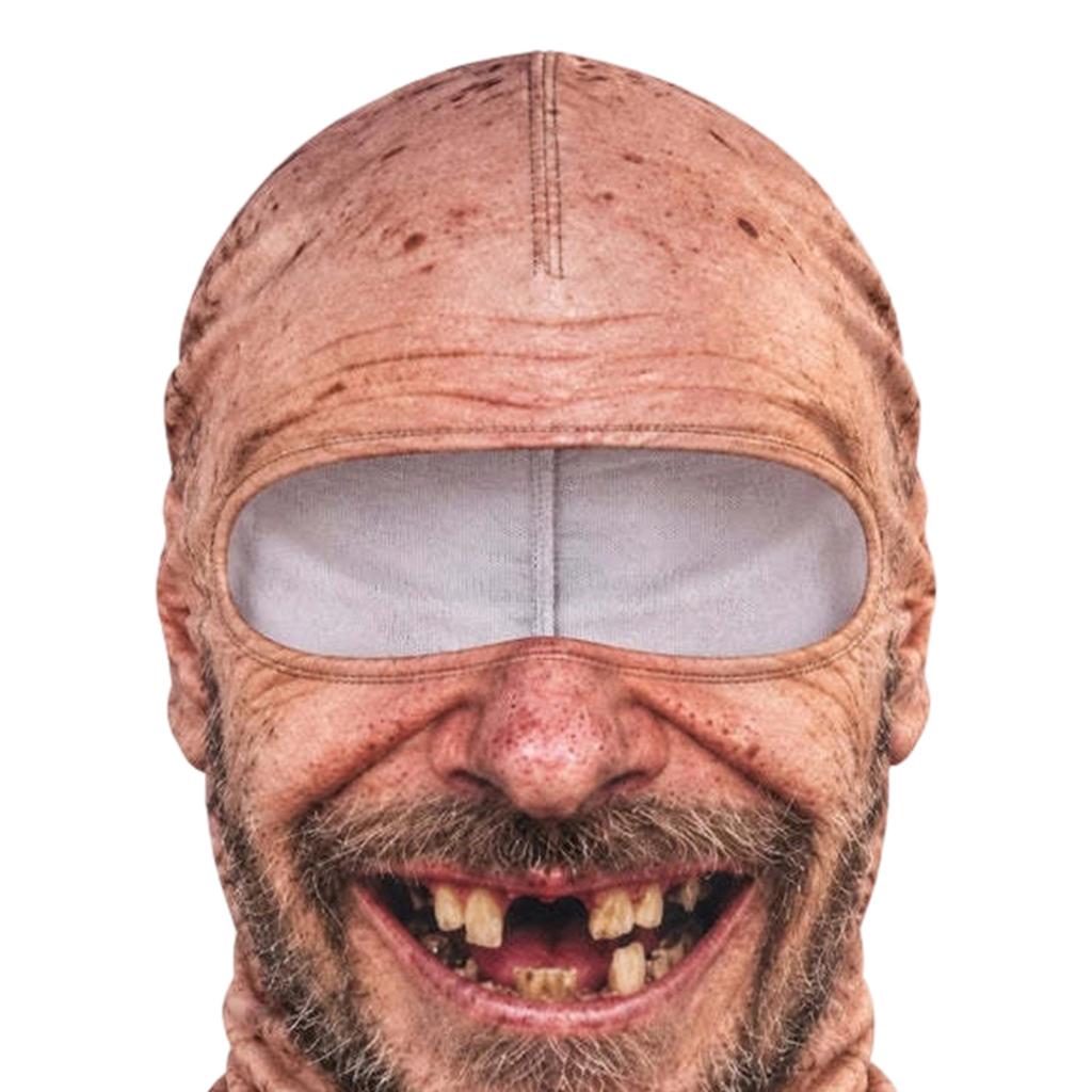 Volledig Gezicht Winter Balaclava Grappig Realistisch Ski Masker, Ademend Acryl En Modal Cadeaus Balaclava, Winddichte Hoofddeksel voor Buitenfeesten Fotografie