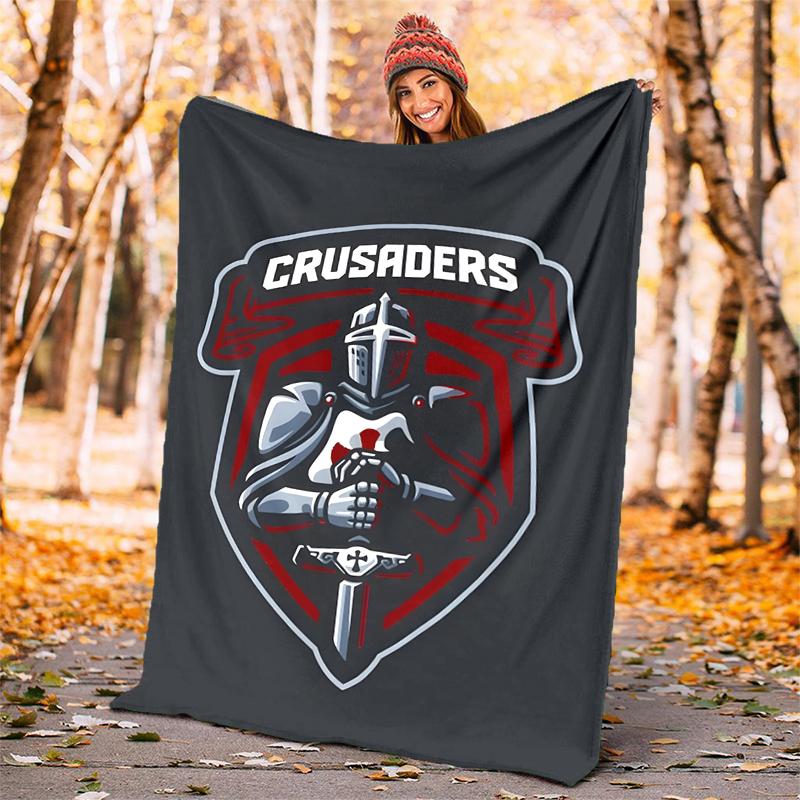 Crusader Flannel Blanket Soft All-Season Throw, Design for Camping, Car Travel, Hiking Sofa, Bed, Office Perfect Gift for Parties