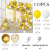 Yellow Balloons Garland Arch Kit White Gold Confetti Balloon Home Party Baby Shower Wedding Anniversary Gender Reveal Decoration
