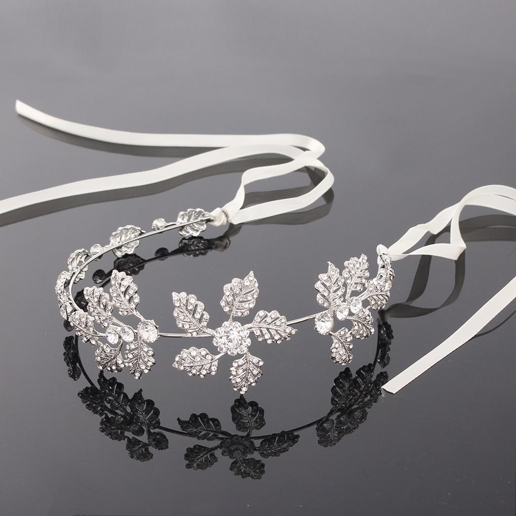 Women's Tiara Hairband Self-Wedding Bridal Cubic Headband