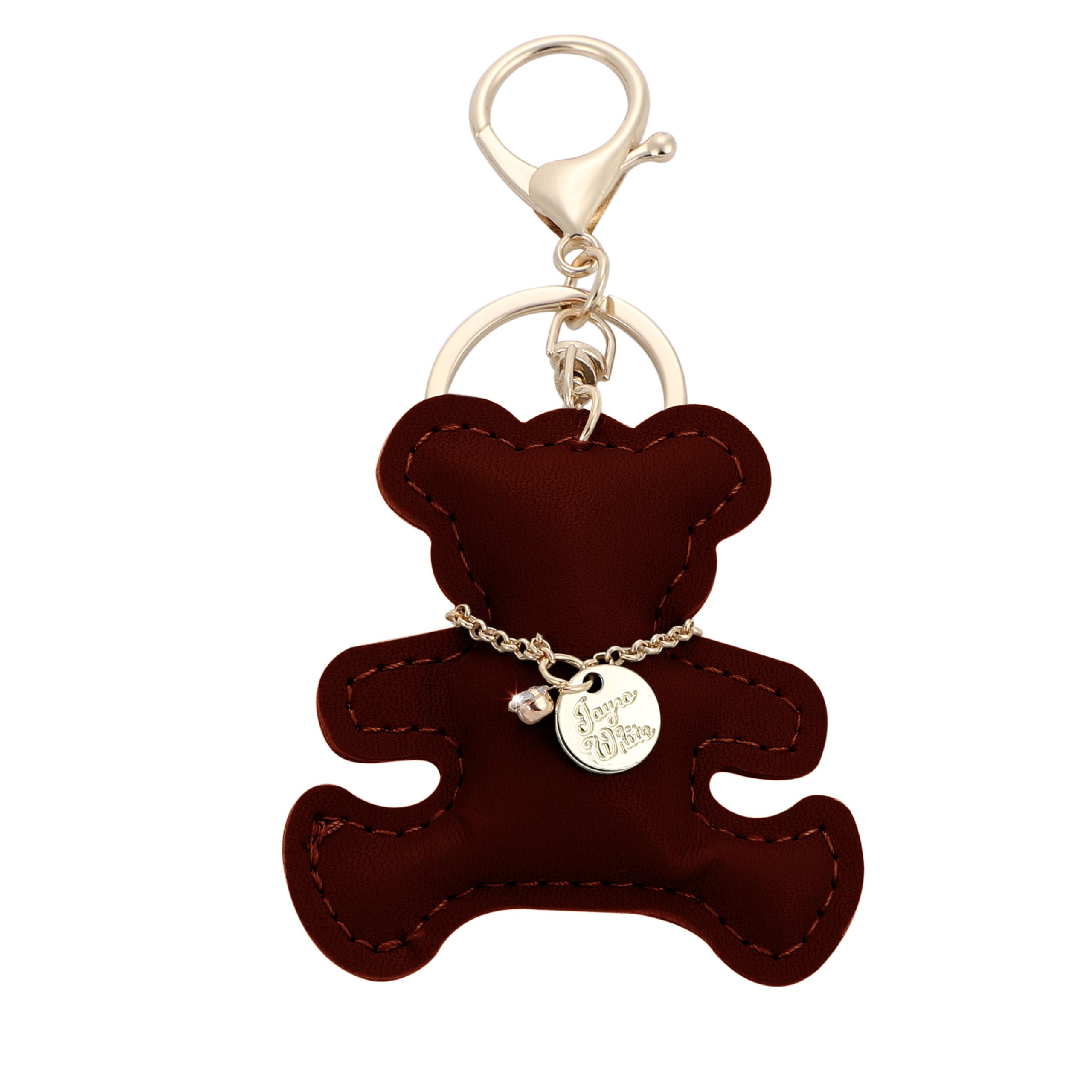 

Tonecraft Bear Key Holder, Simple, Orthodox, Bag Charm, Popular, Stylish, Cute, Bear, PU Leather, Squishy, Braun