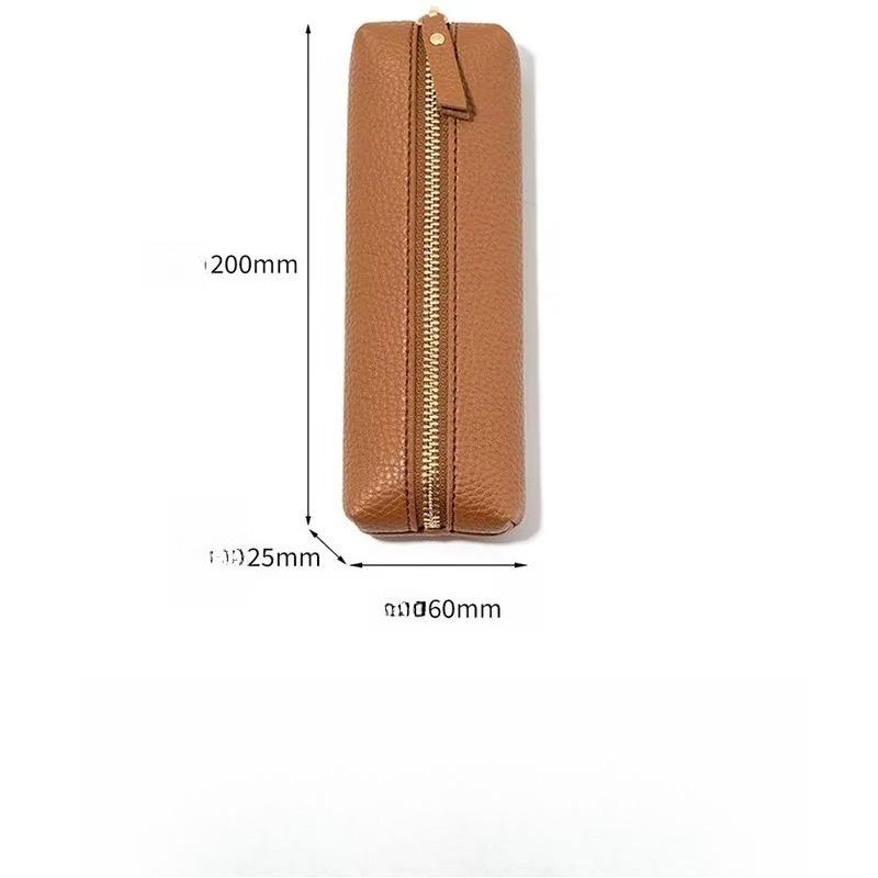 Fashion Large Capacity Leather Pencil Bag Cute PenCase Stationery Holder Storage Box Zipper Pencil Pouch Student School Supplies