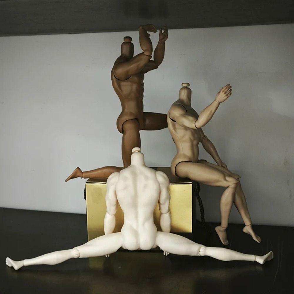 White Normal Tan Male Model 31cm Height Action Figure Body Play House 1/6 Male Body  For Children