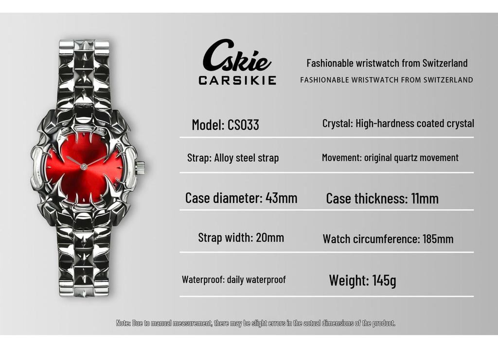 Original Alabaster-Style Irregular European/American Watch - Trendy, Fashionable Niche Design.