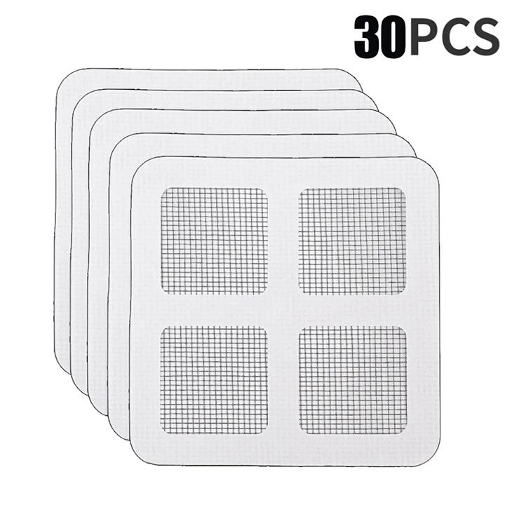 

10 шт. одноразовые наклейки для слива пола, антиблокирующиеся фильтры для кухонной раковины для ванной комнаты 30pcs белый