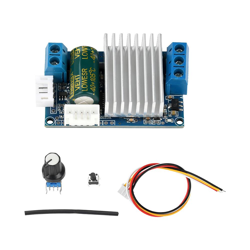 

DC 6-26V 300W BLDC 3-phase DC Brushless Hallless Motor Controller Motor Driver Board Violent Fan Diy Stepless Speed Regulation