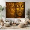 Bamboo Buddha Face Tapestry Single Sided Print Warm Durable Wall Decor Home Living Room Bedroom Calming Vibe Decor Buddhist Gift