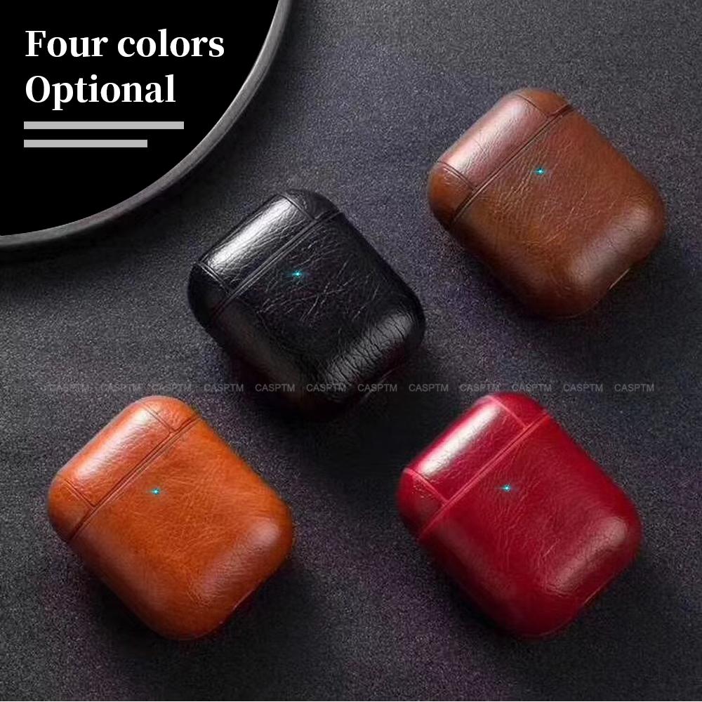 PU Leather Earphone Case For Apple Airpods 1 2 Business Man Headphone Case For Apple AirPods 3 Pro Protective Case With