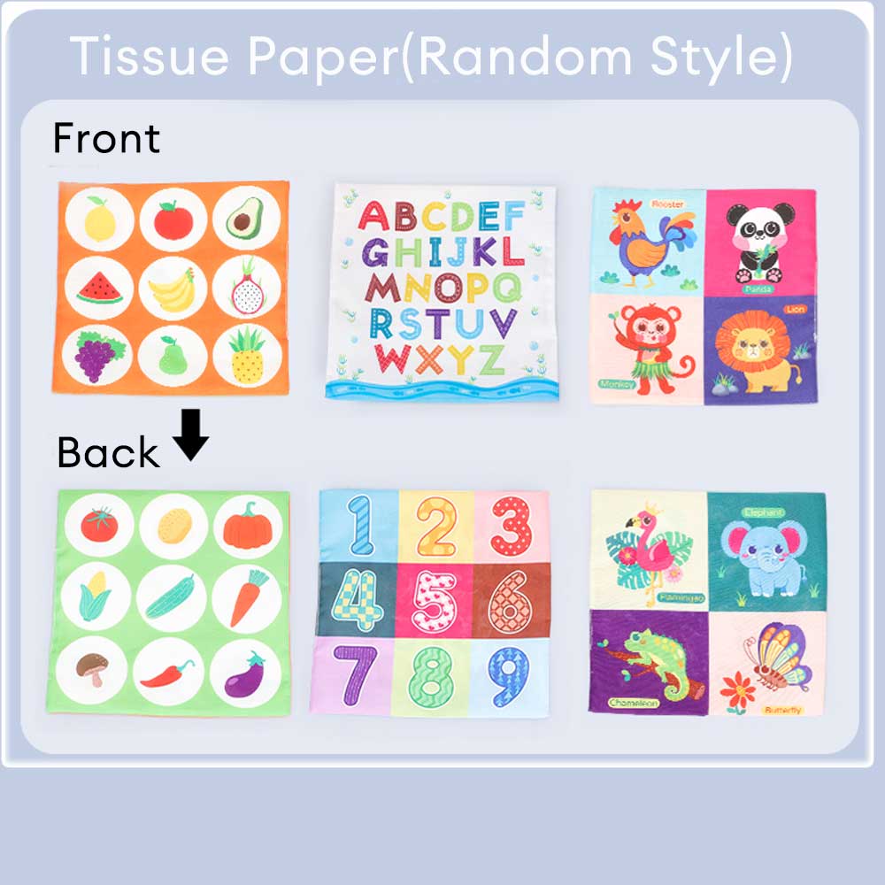 Baby Montessori Cloth Tissue Box Toy, Educational Learning Activity Sensory Toy For Toddlers Finger Exercising Birthday Gift