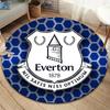 Everton F.C Runder Teppich, Teppich für Wohnzimmer Schlafzimmer Sofa Spielzimmer Dekoration, Rutschfeste Fußmatte