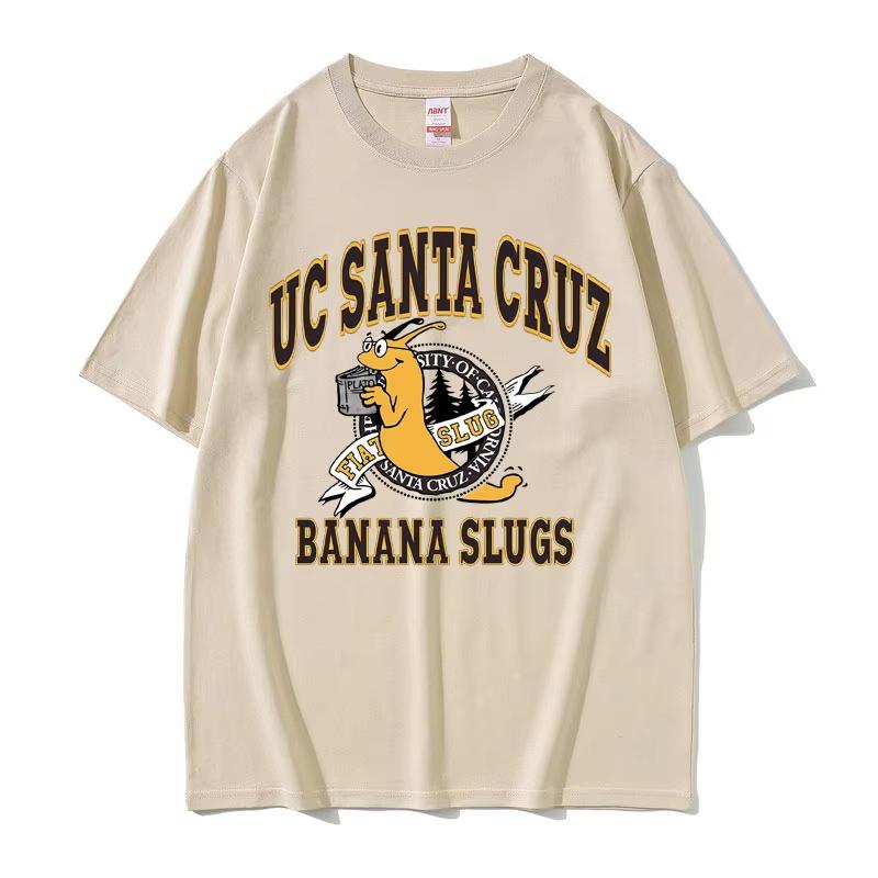 

Famous Director Quentin Tarantino Movie Pulp Fiction Jhon Travolta Banana Slugs Same Style Tshirt Men Women Casual Loose T-sh... S разноцветный