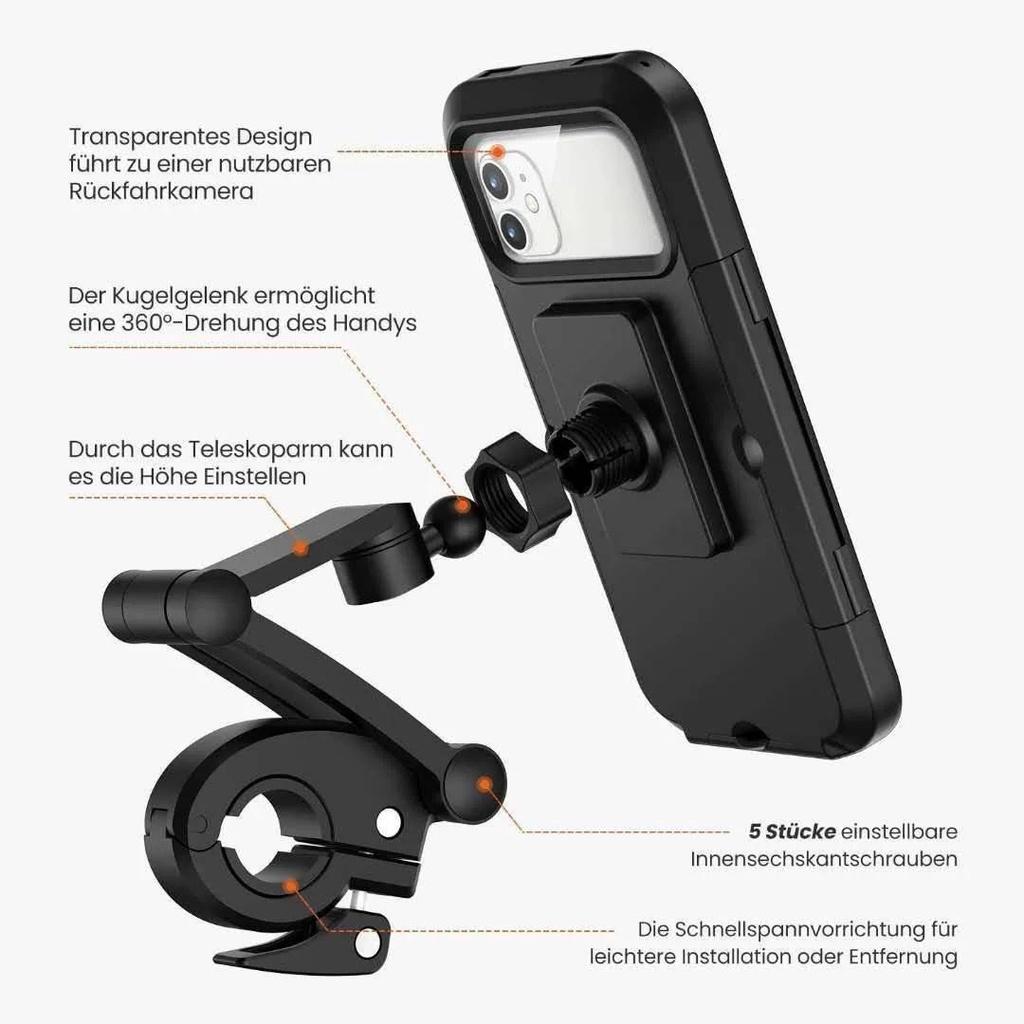 EONLINE 360 Adjustable Waterproof Bicycle Phone Holder Universal Bike Motorcycle Handlebar Cell Phone Support Mount Bicycle