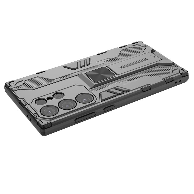 Pouzdro pro Samsung Galaxy S24 Ultra 5G s magnetickým stojánkem do auta, nárazuvzdorné brnění, zadní kryt pro Samsung S24 + Plus S 24 Ultra