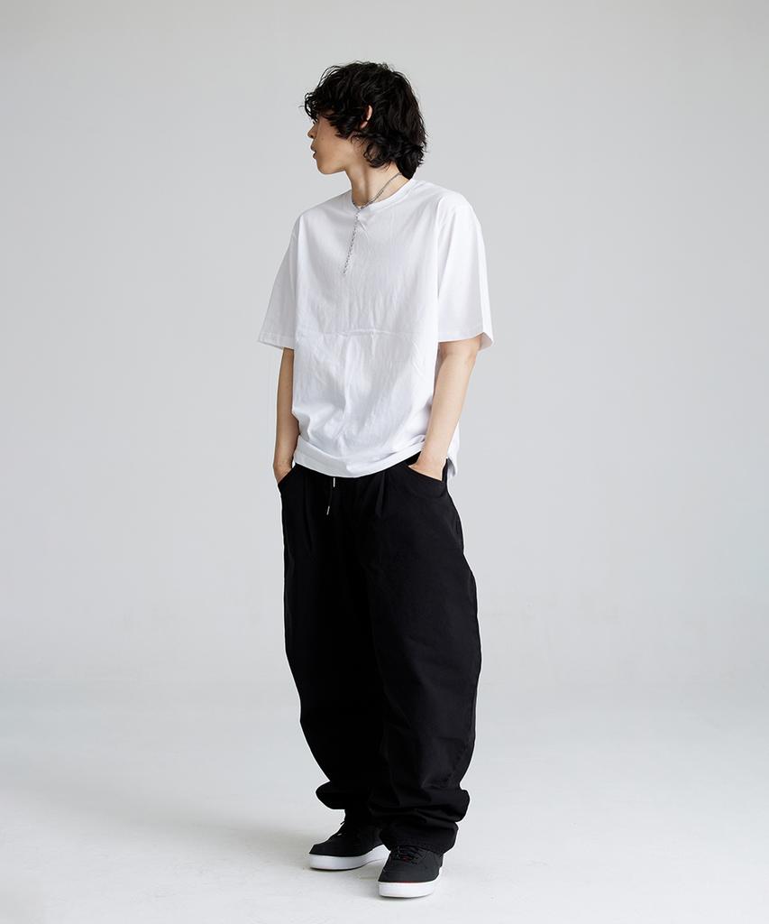 Bieseulaebis Mid 90 Baggy Cotton Pants Black