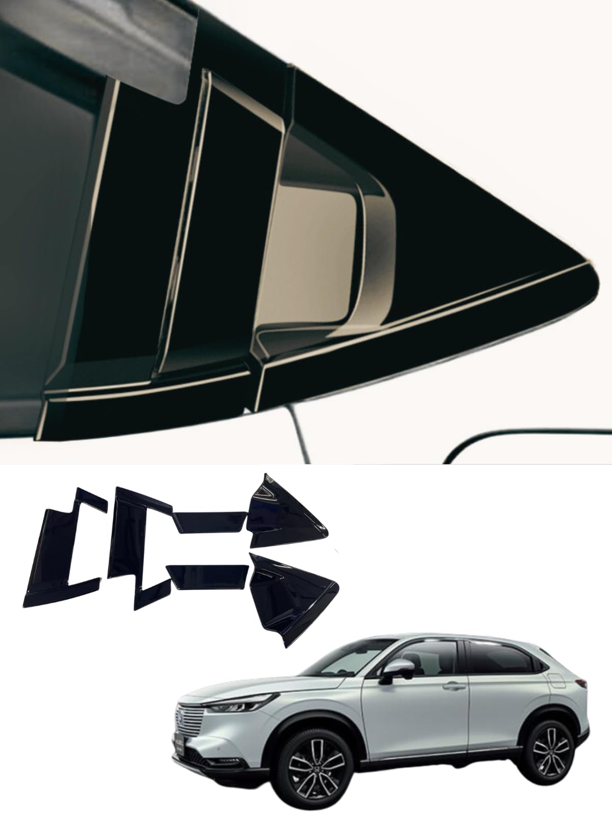 

40Bandit Honda Vezel Rear Door Handle New Door Protectors for the New RV Piano Compatible with 2024 Models with Side Covers, Accessory, Vezel, Style,