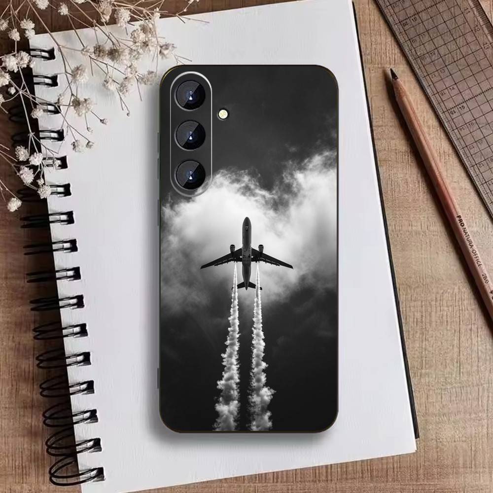 

Airplane Route Travel Matte Hard Phone Case For Samsung Galaxy A73,A21s,A22,A31,A52,A53,A71,A41Soft Black Shell Samsung a53 5g