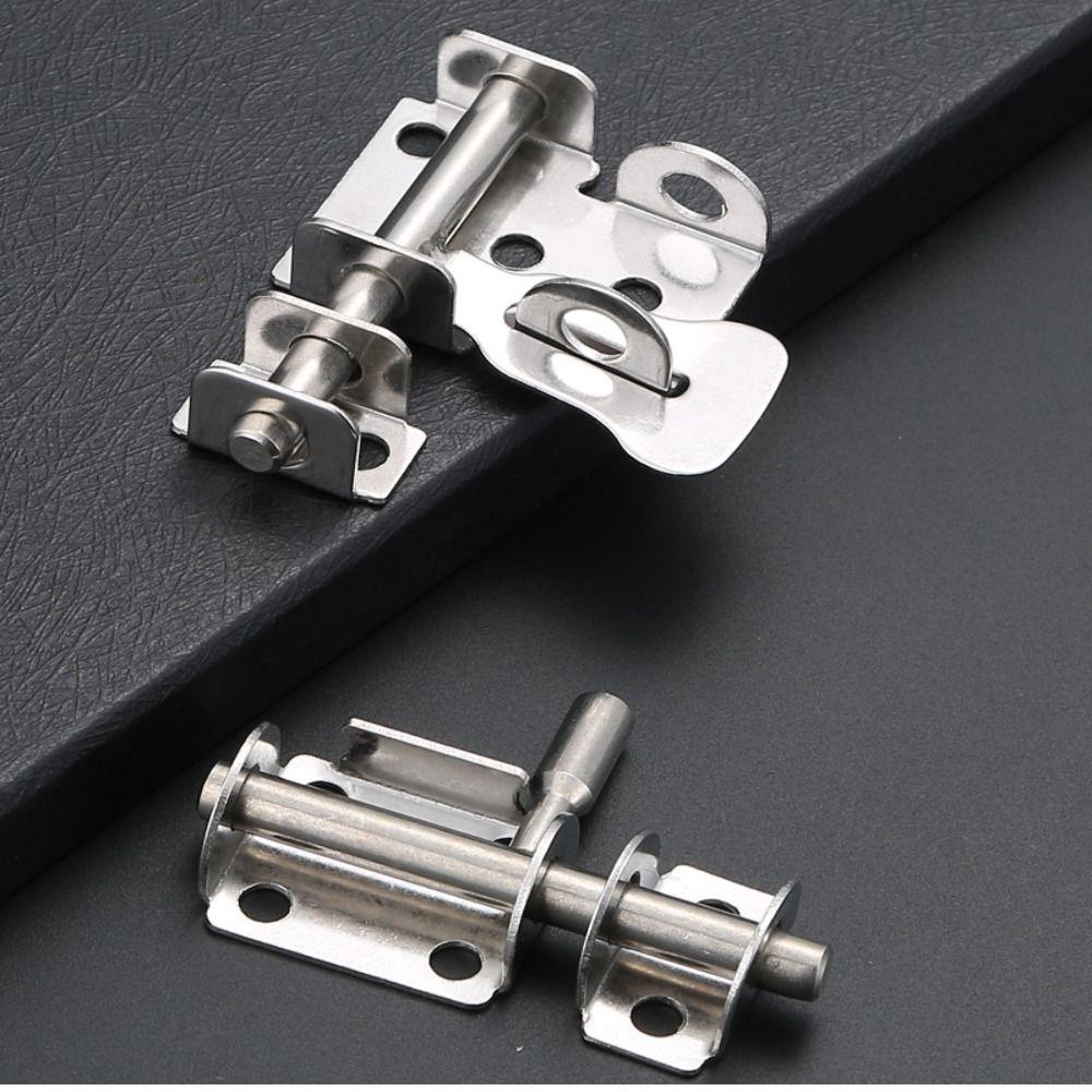 Stainless Steel Door Latch Gate Safety Lock Sliding Mechanism Sliding Bolts Latch Toilet Door Lock Easy Installation Hasp Lock