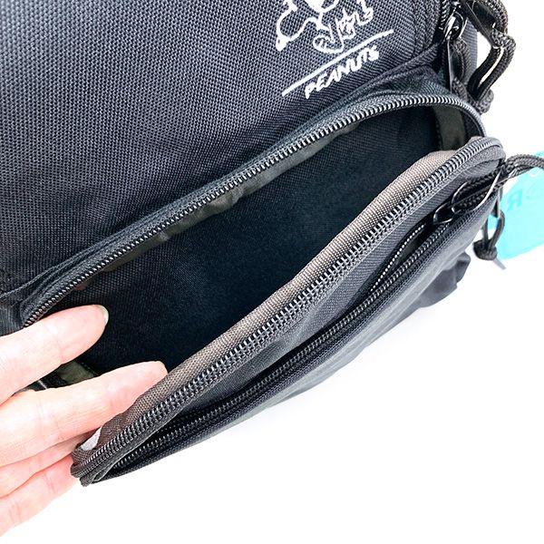 Snoopy Square Zip Backpack RE-PET Black Backpack Commuting Bag