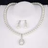 Royal Style Princess Imitation Pearl Teardrop Pendant Elegant Necklace Earrings