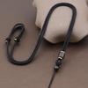 Ebony Jade Buddha Pendant Lanyard Necklace Rope for Men and Women