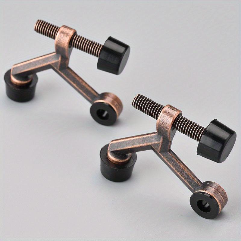 2Pcs Hinge Pin Door Stop Adjustable Hidden K-Type Thick Door Stop with Rubber Buffer Damper Door