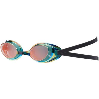 Mizuno Limitierte Edition ACCEL EYE Schwimmbrille N3JEC581 Grün mit Shadow Mirror Unisex (Nicht gepolsterter Typ) -