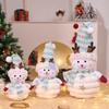 Christmas Snowman Plush Ornaments and Santa Doll Photo Props for Store Displays