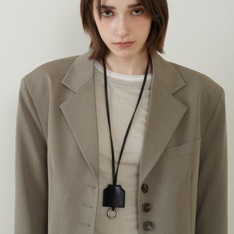 fromwhere Key Ring Necklace Black