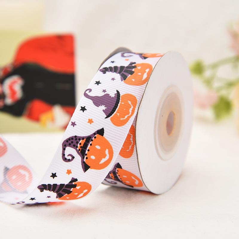 Halloween Ribbon 1cm - Festival Decoration, DIY Hair & Gift Box Accessories