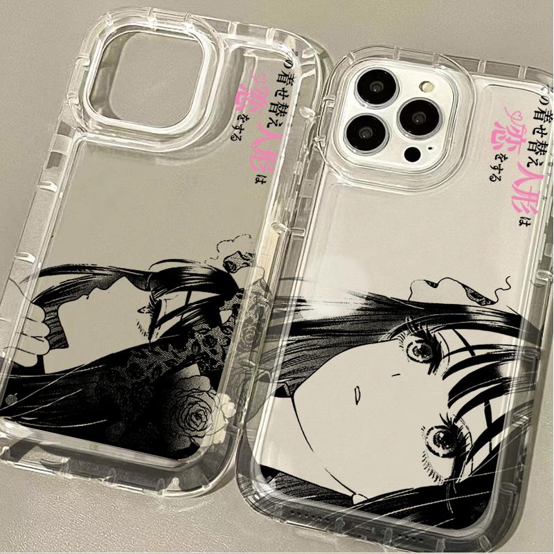 Cute Animal Female Lead Kitagawa Marin Case For iPhone 16 15 14 13 12 11 Pro Max Plus 7 8 Plus XR X XS SE 2020 Silicone Etui