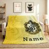 Custom Name Hufflepuff Pride Flannel Blanket Throw Blanket Soft Warm Sofa Bed Decor Unique Gift