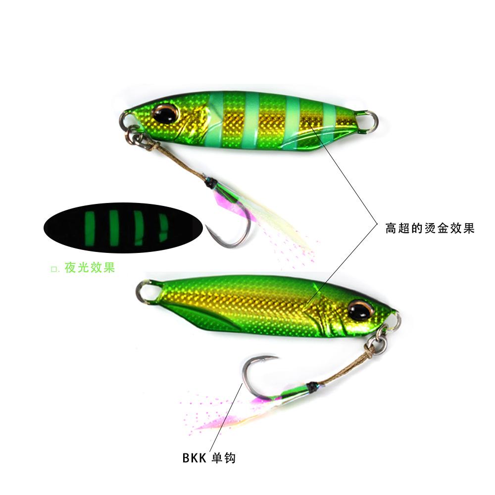 CCLURERS 6CM 30G High Quality Lead Fish Luminous Iron Plate Jigging Lure Long-Distance Asian Artificial Hard Bait Hooks for Carp