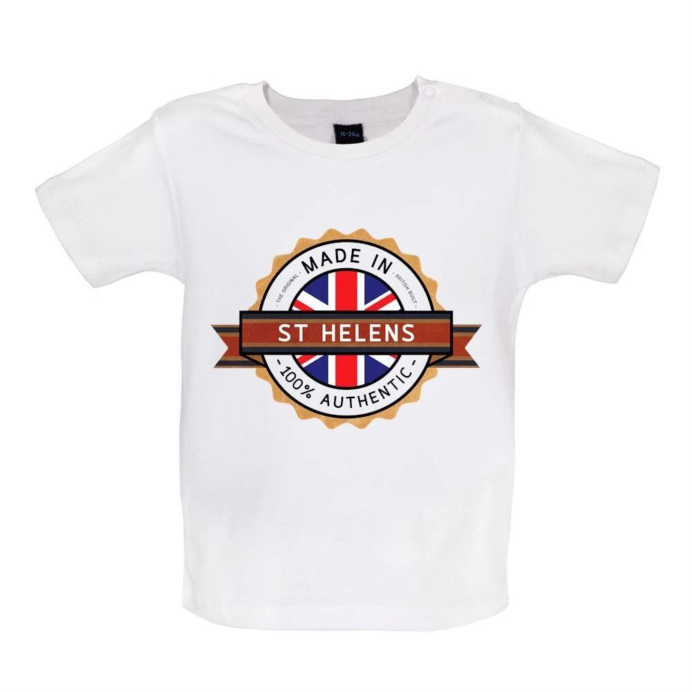 

Made In St Helens - Baby Kids Boys Girls Unisex T-Shirt / Babygrow - Town City Village Born Love Live 140