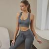 Women's Cross-Border Fitness Set: Zipper Vest, Yoga Bra, and Hip-Lifting Drawstring Pants