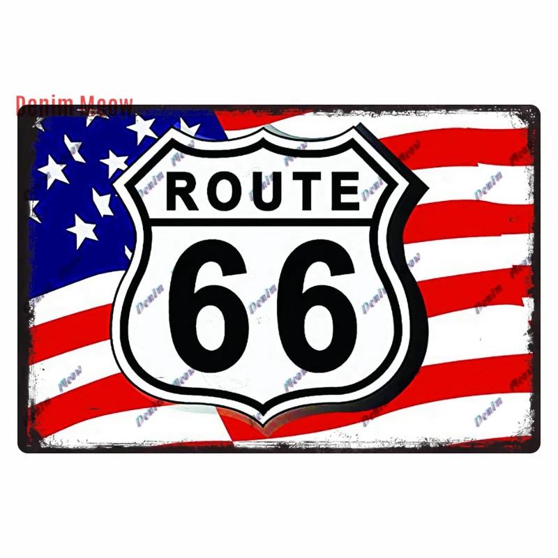 Vintage Metal Sign Plate, Garage Wall Decor, Man Cave, Gas Station Printing, Home Decor, Bar, Pub, Club, Retro, Route 66, WY1
