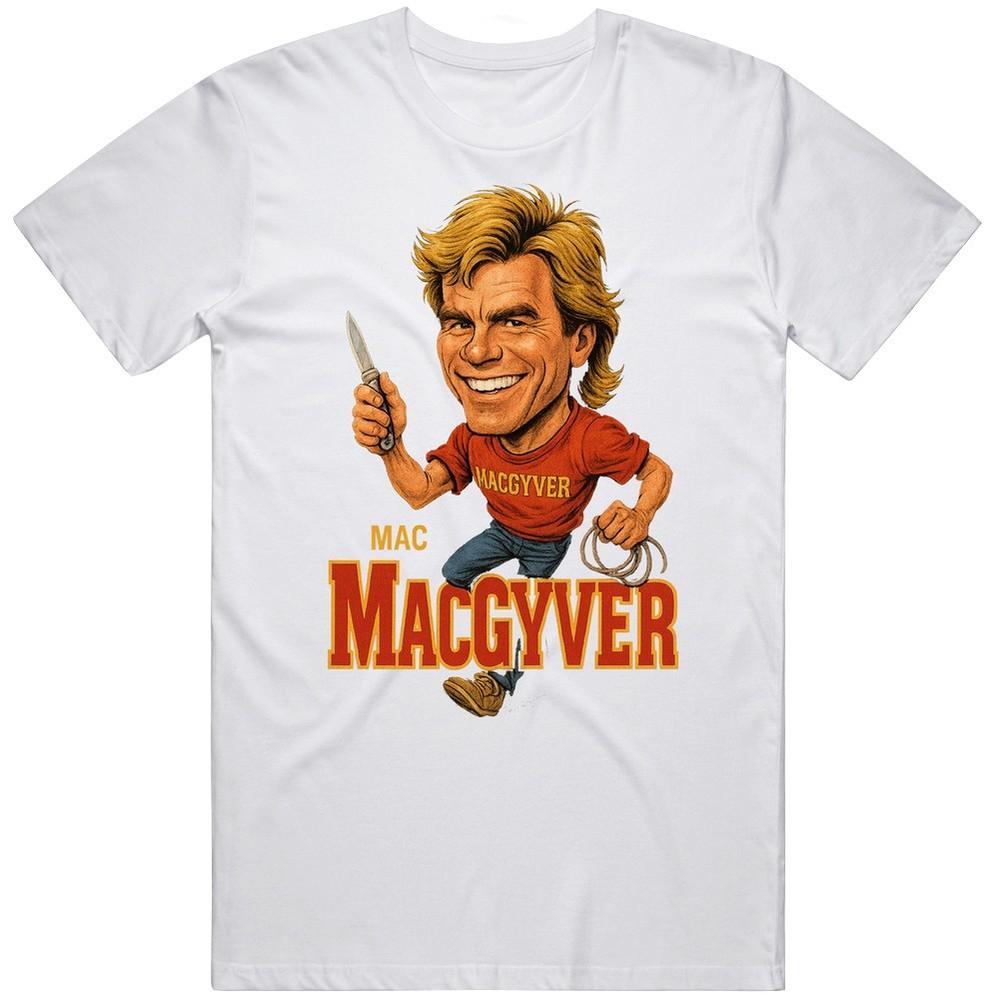 

MacGyver Vintage Retro Caricature T Shirt L