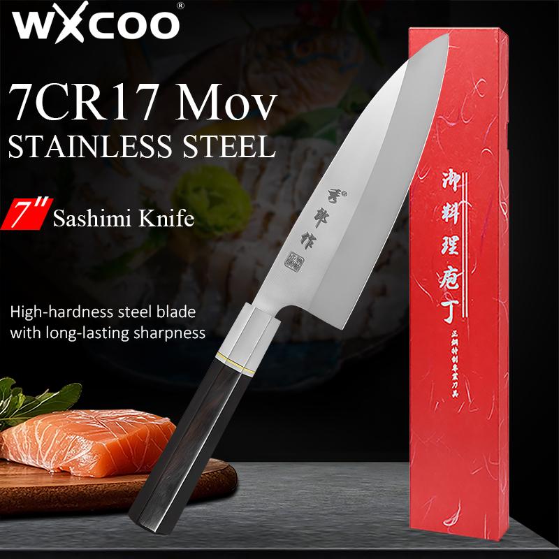 WXCOO Professional Japanese Knives Kitchen Sushi Salmon Slicing Chef Knife Sashimi Knife Meat Cutting Fish Slicing Cooking