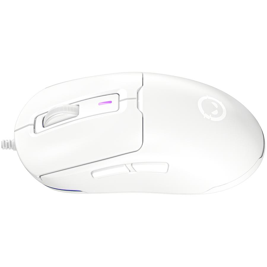 LORGAR MSA10 Gaming Mouse, Wired Ultralight, White