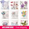 Home Decor Colorful Patterns: Happy Summer Time Pillows Pattern Cushion Cover Suitable For Sofa Bedroom Car Pillow Cover