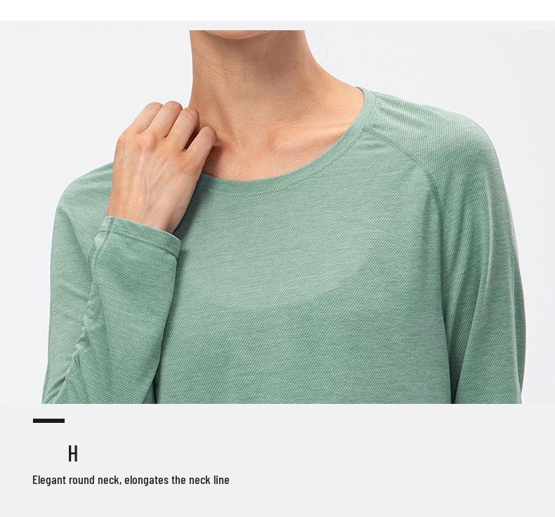 Women's Slimming Long Sleeve Quick-Dry Yoga Shirt for Running & Training