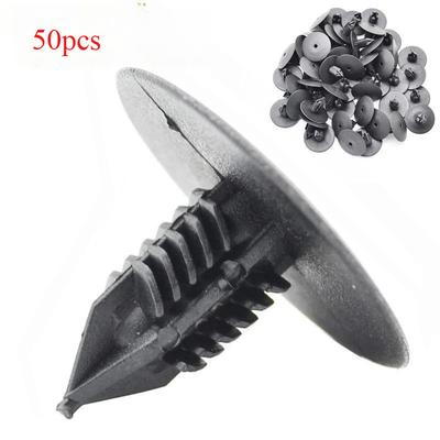50 pièces 10mm pour Toyota VW Renault Rivets en plastique attaches porte garde-boue pare-chocs couverture punaise Clips Clip