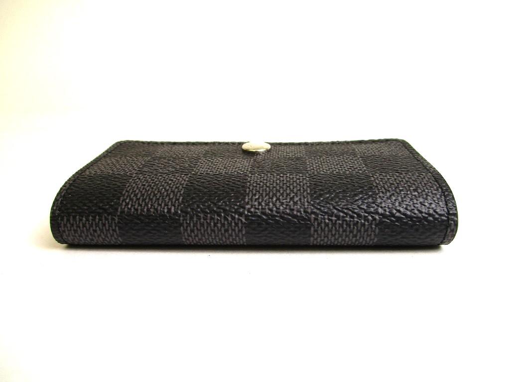 Authentic LOUIS VUITTON Damier Graphite Leather Multicles 6 Key Cases #9941  Refurbished