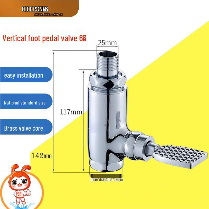 Dier Copper Foot Pedal Faucet Valve