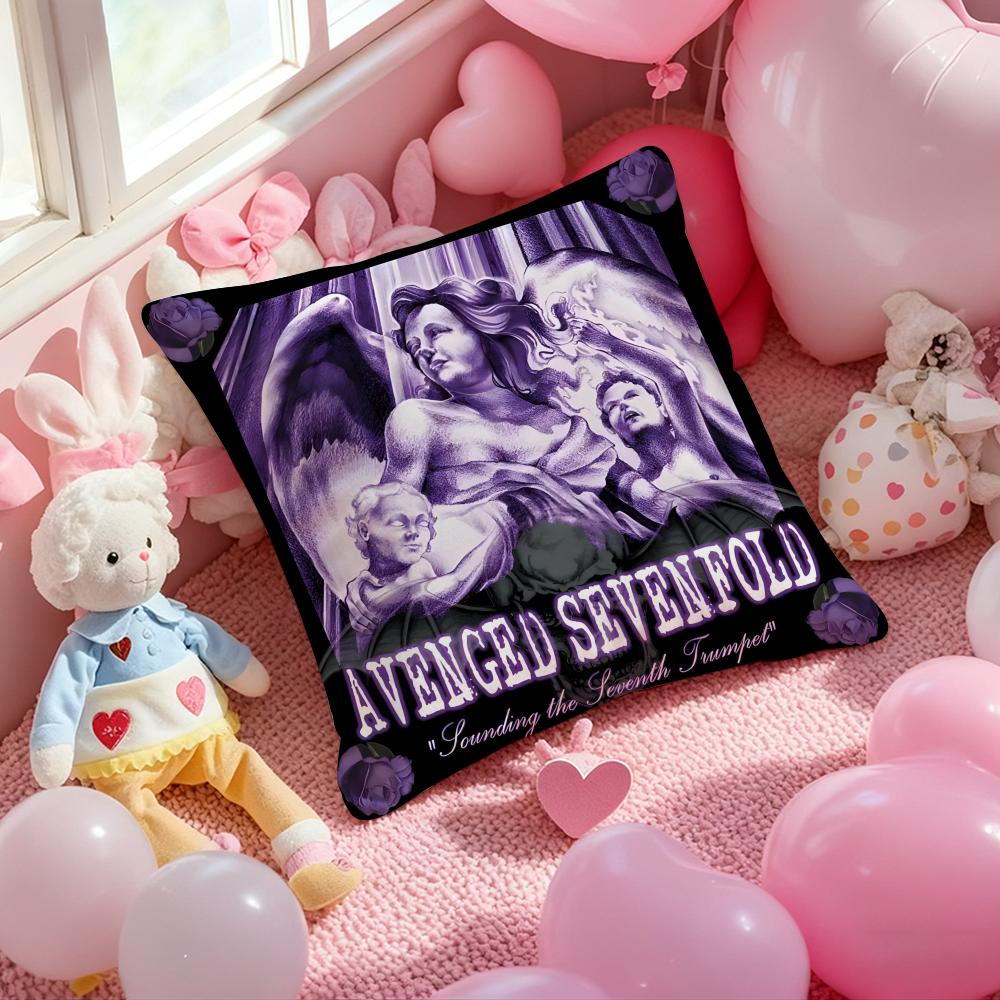 Band A-Avenged Sevenfold Cushion Cover Pattern Printed Pillowcase for Living Room Sofa Cushion Cover & Bedroom Decor